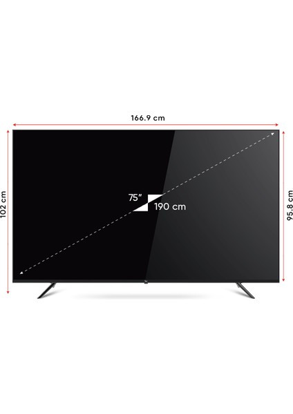 YE-75JFSG8 75" 190 Ekran Uydu Alıcılı 4K Ultra HD Google QLED TV