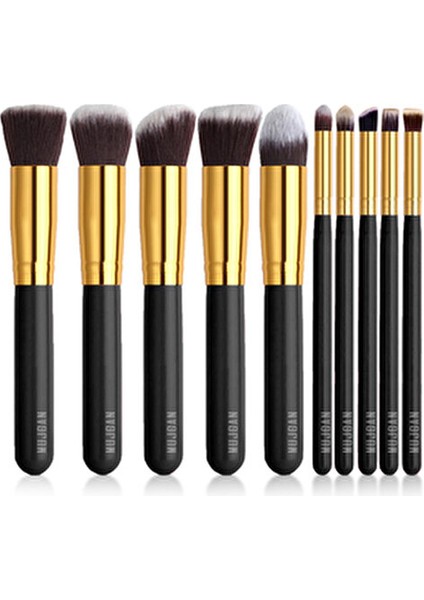 Siyah Makyaj Fırça Seti 10 Parça Yıkanabilir Fırçalarla Kusursuz Uygulama fiyatları