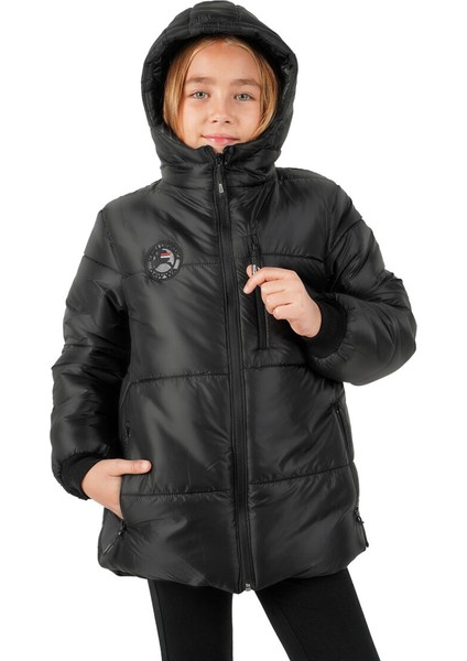 İçi Kürklü Su ve Rüzgar Geçirmez Kapüşonlu Kız Çocuk Mont modelleri