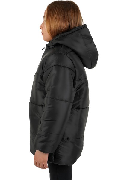 İçi Kürklü Su ve Rüzgar Geçirmez Kapüşonlu Kız Çocuk Mont fırsatları