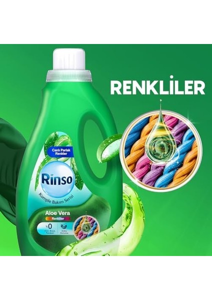 Rinso Sıvı Çamaşır Deterjanı Komple Bakım Serisi Aloe Vera Renkliler Için 2.5 L
