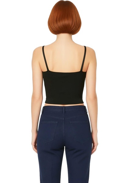 Fitted Kalıp Viskoz Triko Büstiyer Bluz Kolsuz Kalp Yaka Tasarım Uzun Ömürlü Kaliteli Işçilik modelleri