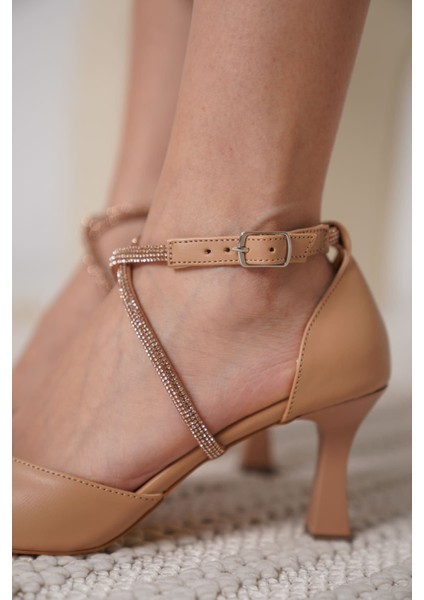 Fiona Taşlı Kadın Nude Topuklu Ayakkabı indirimleri