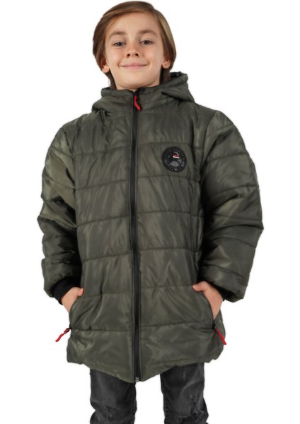 İçi Kürklü Su ve Rüzgar Geçirmez Erkek Çocuk Mont