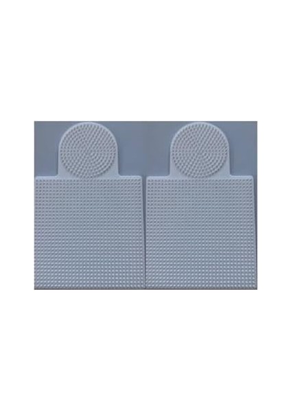 2 Adet Ütü ile Yapışan Boncuk Dizme Tablası Büyük Boy - Kare: 15,5 cm - Daire: 8,5 cm - Beyaz Renk modelleri
