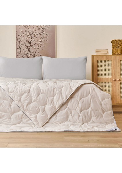 Soft Çift Kişilik Pamuk Yorgan - Beyaz - 195X215 cm