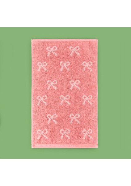 Soft Ribbon El Havlusu - Ekru / Pembe - 30X50 cm fiyatları