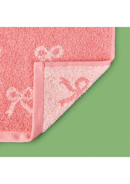 Soft Ribbon El Havlusu - Ekru / Pembe - 30X50 cm modelleri