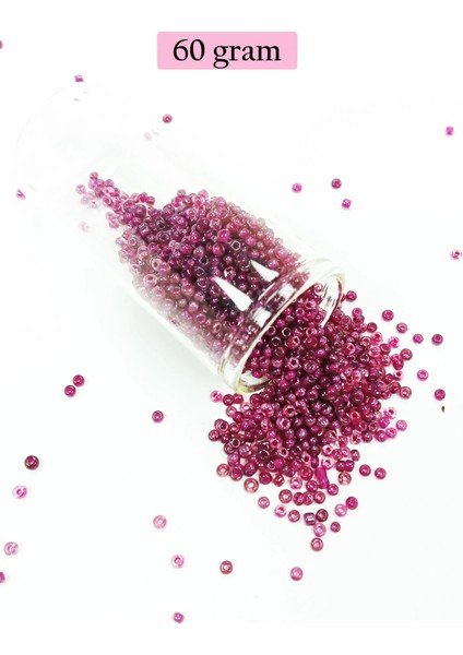 Litaetrend Dökme Cam Kum Boncuk (11/0) 2 mm - 60 Gram - Mor - BNC040