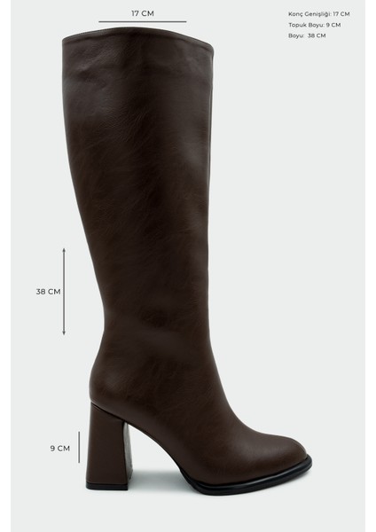 Janga Acı Kahve Yuvarlak Burun Fermuarlı Çizme fiyatları
