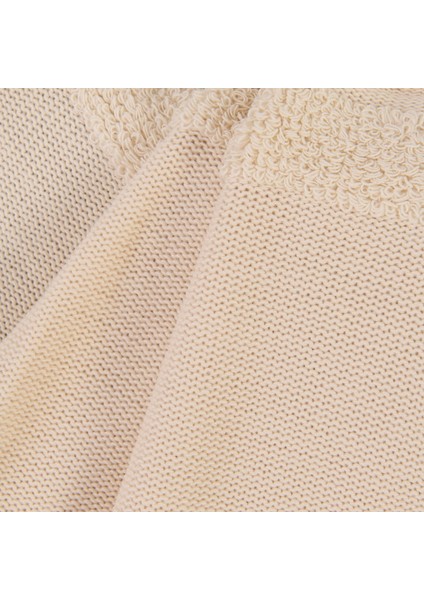 Soft Püsküllü Triko Koltuk Şalı - Ekru - 120X160 cm fiyatları