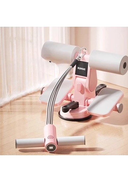 Çift Vantuzlu Sayaçlı Mekik Çekme Spor Aleti Karın Egzersizi Evde Spor Egzersiz Mekik Aleti