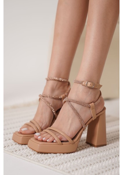 Carmen Kadın Nude Topuklu Sandalet