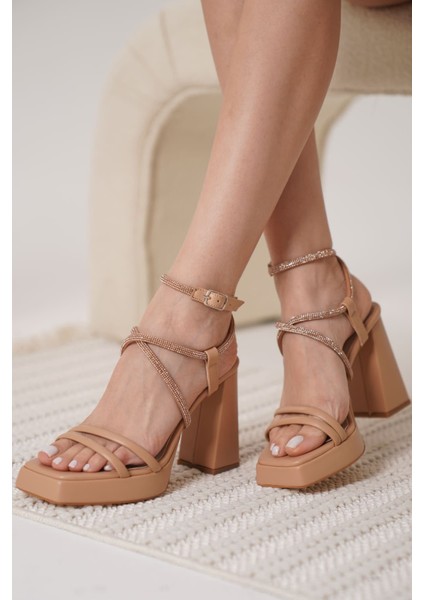 Carmen Kadın Nude Topuklu Sandalet fırsatları