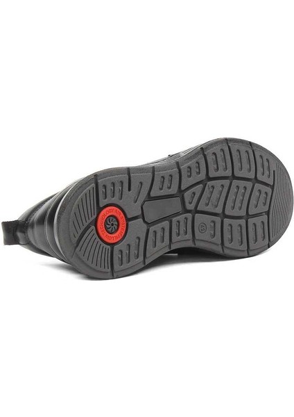 Erkek Siyah Bağcıklı Kalın Tabanlı Deri Sneaker indirimleri