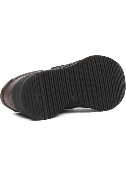 Kadın Kahverengi Kalın Tabanlı Deri Ayakkabı indirimleri