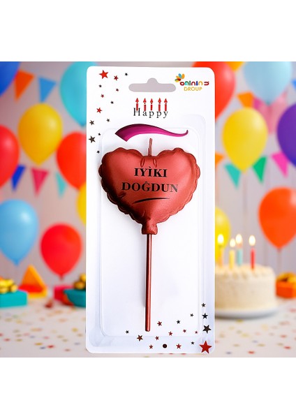 ıyiki doğdun kalp mum
