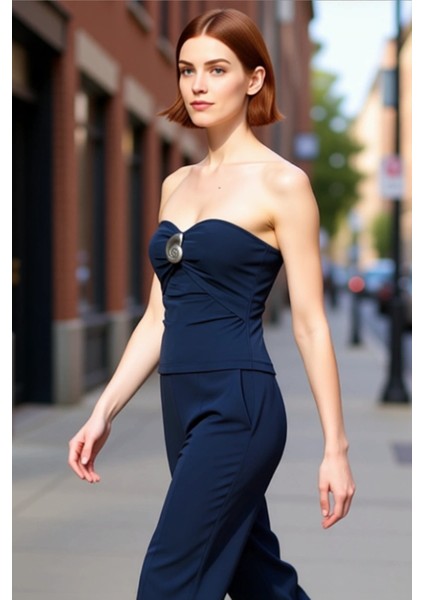 Kadın Straplez Örme Üst Zarif Detaylı ve Modern Tasarım Kaliteli Şık Rahat Modern Zarif Günlük