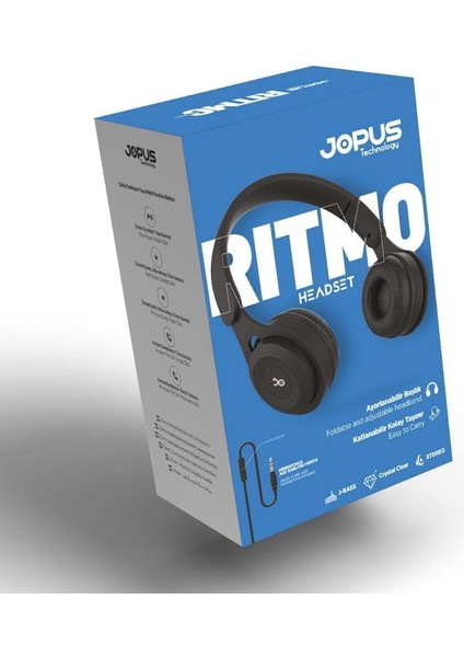 Jopus Ritmo Kulak Üstü Kablolu Kulaklık Katlanabilir Js-80