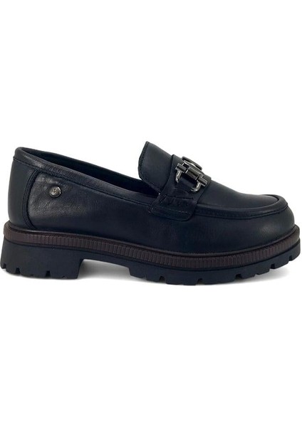 3195 Hakiki Deri Günlük Kadın Ayakkabı-Siyah fiyatları