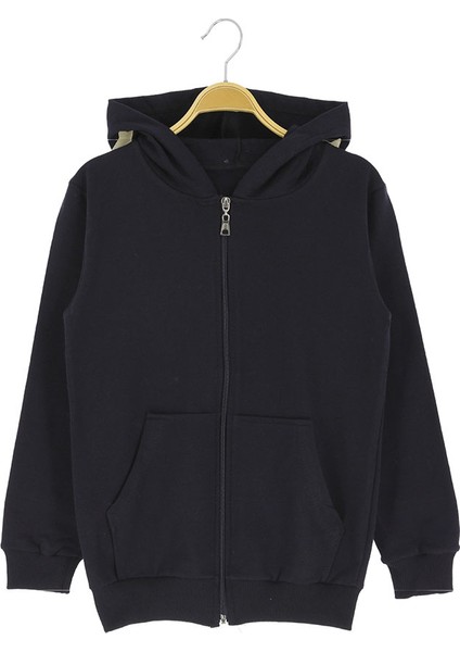 Erkek Çocuk Hırka 2 Iplik Şardonlu Arkası Baskılı