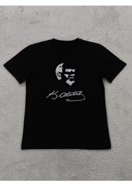 Yüksek Kalite Atatürk Baskılı Pamuklu Unisex Çocuk Tişörtü modelleri