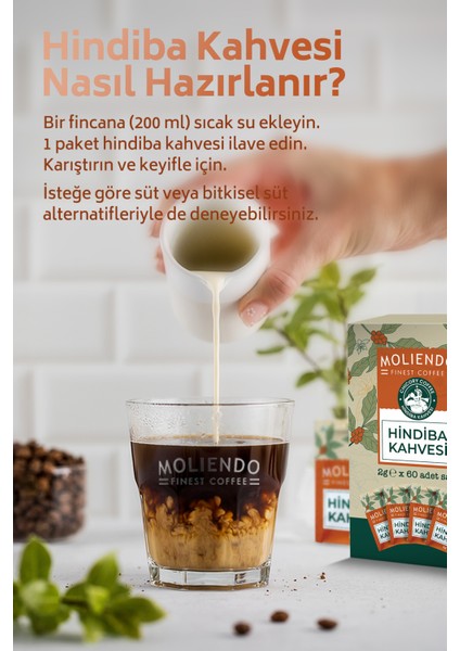 Moliendo Hindiba Kahvesi 60 Tek Içimlik Paket 120 G fırsatları