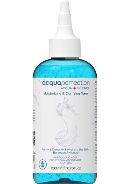 Acqua Perfection Arındırıcı ve Gözenek Sıkılaştırıcı Tonik 200ML Nemlendirici Temizleyici Akne Karşıtı Leke Açıcı
