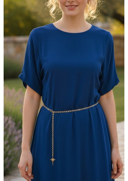 Pınkmark Kadın Gold Kutup Yıldızı Sallantılı Ayarlanabilir Zincir Kemer PMKM25744