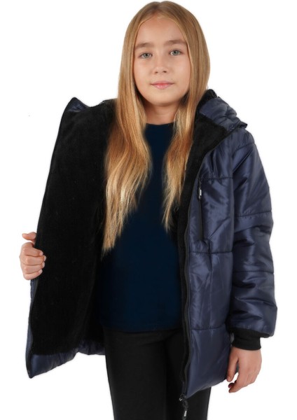 İçi Kürklü Su ve Rüzgar Geçirmez Kapüşonlu Kız Çocuk Mont fiyatları