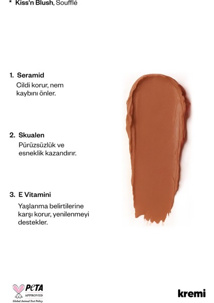 Kiss&blush L Lip Balm I Allık Parlatıcı I Seramid Peptit I Kahve I Makyaj Set modelleri