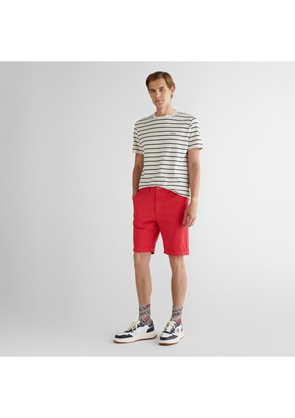 Erkek Kırmızı Slim Fit Şort