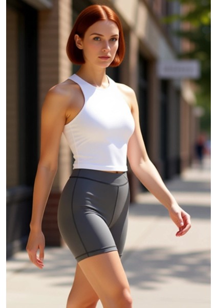 Kadın Örme Halter Yaka Üst Spor ve Günlük Kullanım Için Ideal Kaliteli Şık Rahat Modern Zarif fırsatları