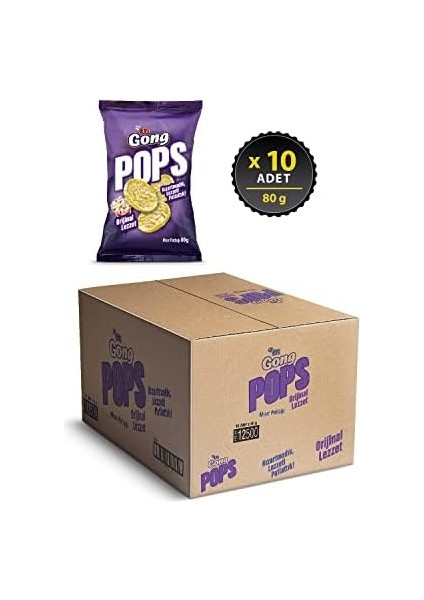 Eti Gong Pops Orijinal Lezzet Mısır Patlağı 80 G x 10 Adet fiyatları