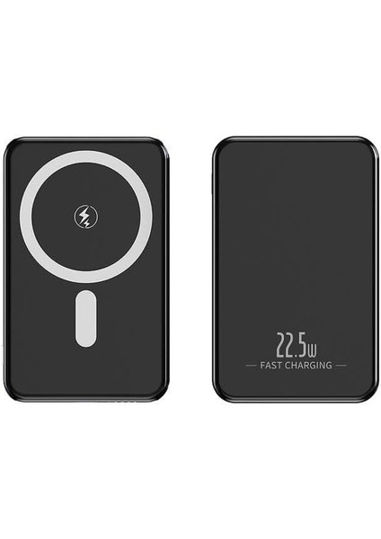 5000 Mah 15W Manyetik Powerbank Siyah Pb-54