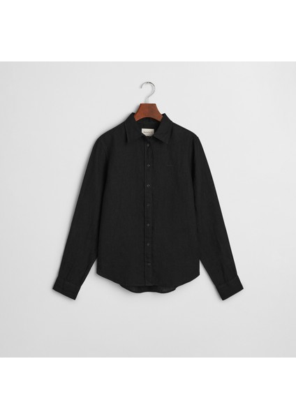 Kadın Siyah Regular Fit Klasik Yaka Gömlek indirimleri