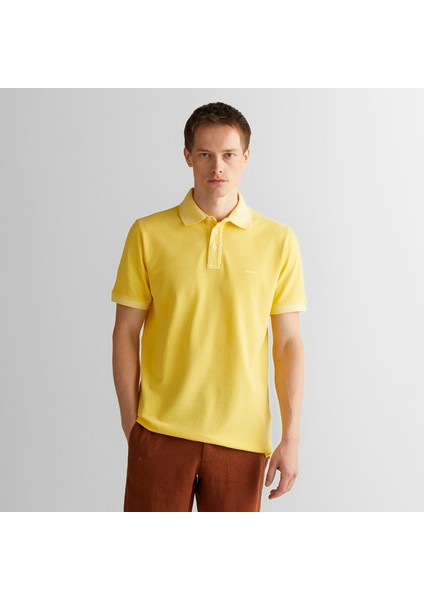 Erkek Sarı Regular Fit Polo