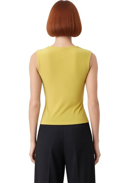 Kadın Dökümlü Yaka Büzgülü Detaylı Örme Bluz Kaliteli Şık Rahat Modern Zarif Günlük modelleri