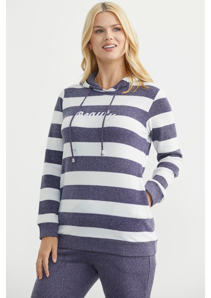 Yumoş Fitilli Kombinli Pijama Takım - Mavi modelleri