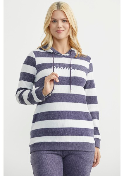 Yumoş Fitilli Kombinli Pijama Takım - Mavi fırsatları