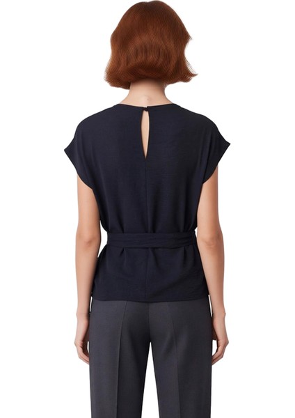 Kadın Düğmeli Kuşaklı Kolsuz Dokuma Üst Kaliteli Şık Rahat Modern Zarif Günlük fiyatları