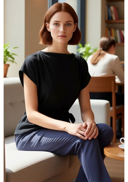 Kadın Düğmeli Kuşaklı Kolsuz Dokuma Üst Kaliteli Şık Rahat Modern Zarif Günlük fırsatları