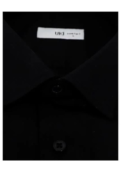 Siyah Comfort Fit Uzun Kol Gömlek modelleri