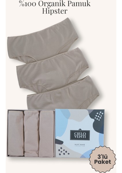 Must Have | 3'lü Organik Pamuk Hipster Külot