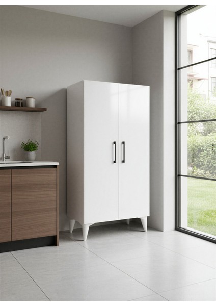 Aruat 4 Raf'lı Banyo & Mutfak Çok Amaçlı Kullanım Sunan Kapaklı Dolap fırsatları