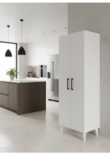 Aruat 6 Raf'lı Mutfak & Banyo Çok Amaçlı Kulanılabilen Kapaklı Dolap