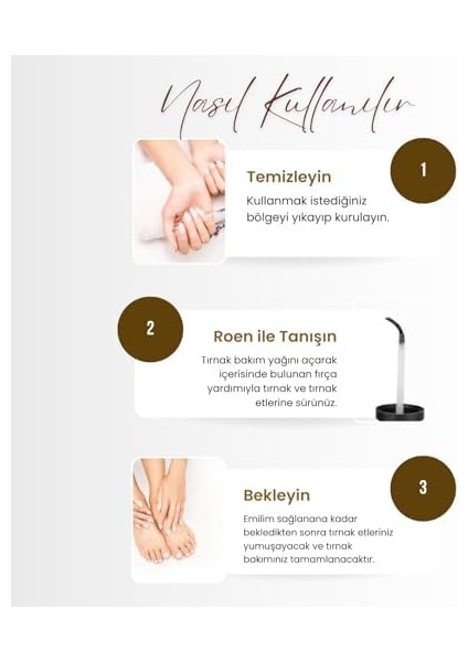 Roen Tırnak Bakım Yağı, Doğal Içerikli Tırnak ve Tırnak Eti Bakım Yağı, 20ML