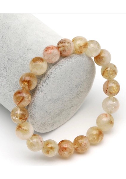 Sitrin Doğal Taş Bileklik 10 mm Yuvarlak Kesim fiyatları