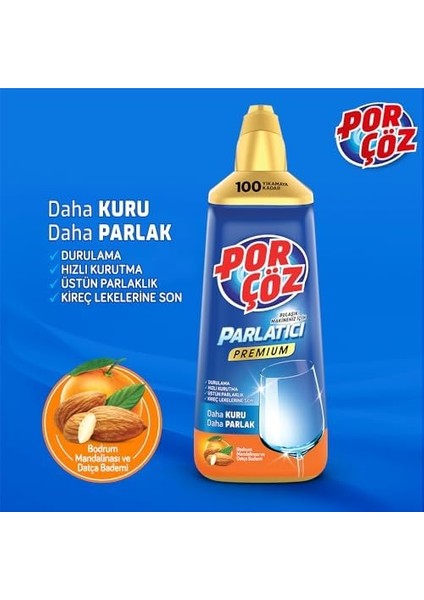 Porçöz Bulaşık Makinesi Parlatıcısı (Bodrum Mandalinası - Datça Bademi) 500 ml modelleri