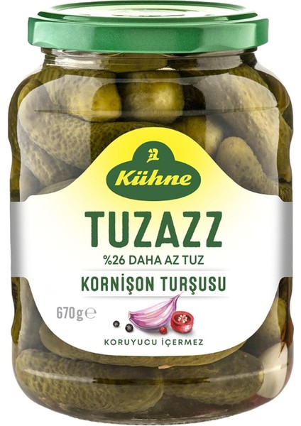Kühne Tuz Azaltılmış Kornişon Turşusu 670 gr